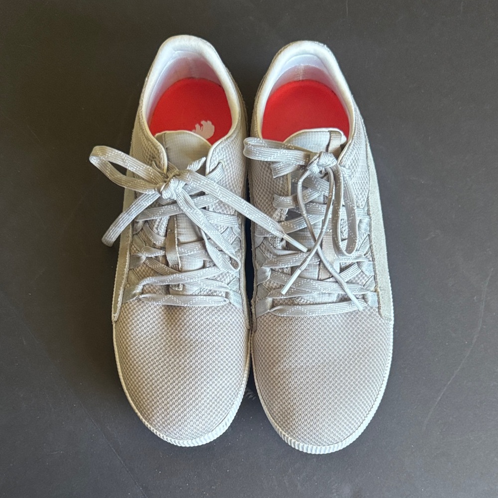 Sorel Light Gray Lace-Up Sneakers